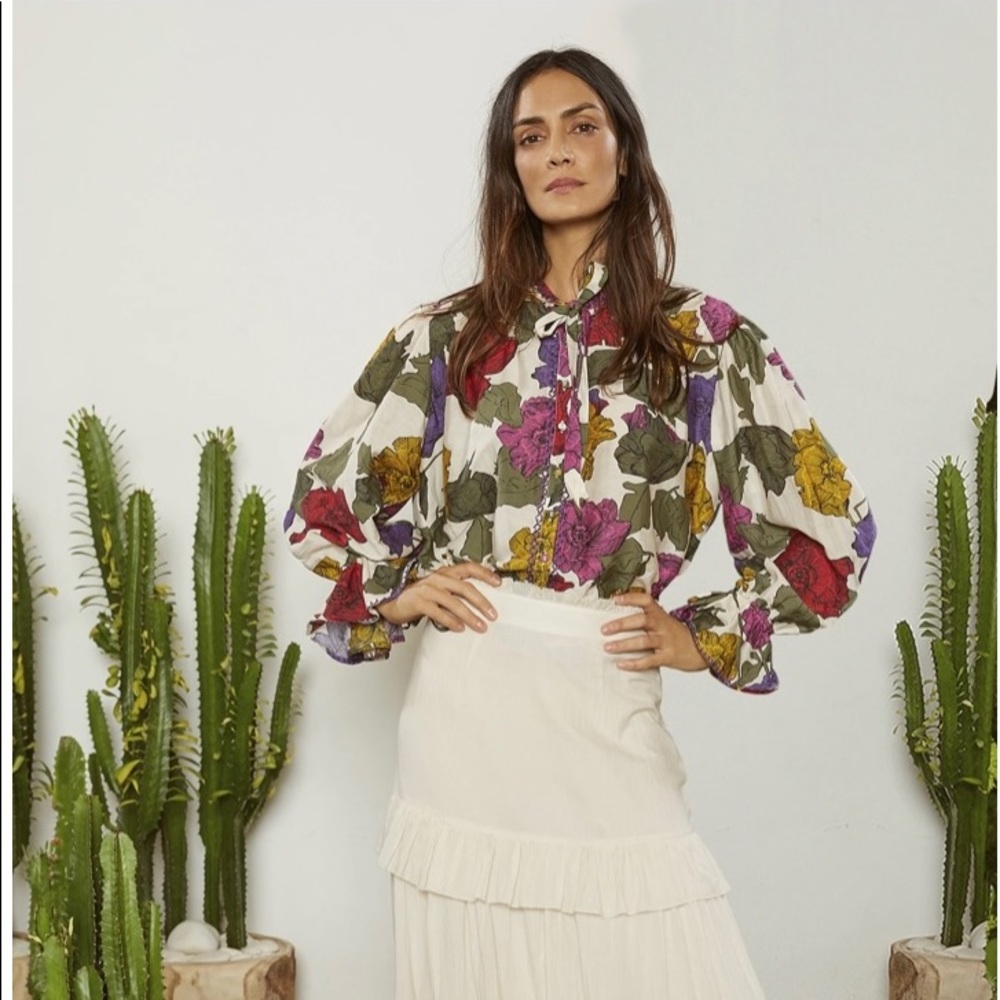 Anthropologie Carolina K Yuma top rainbow 🌺